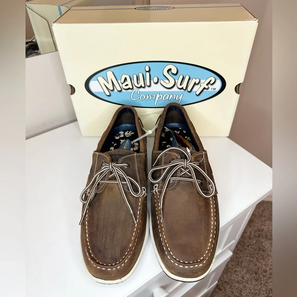 Maui Surf Men’s Loafer Dark Brown Shoes - size 11